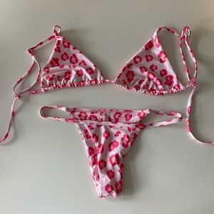 Zaful Pink Leopard Bikini
